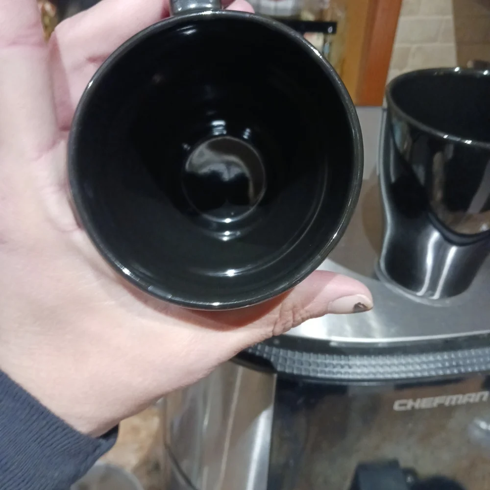 Lot -2 IKEA Fargrit Stacking Coffee Tea Mug Black 4